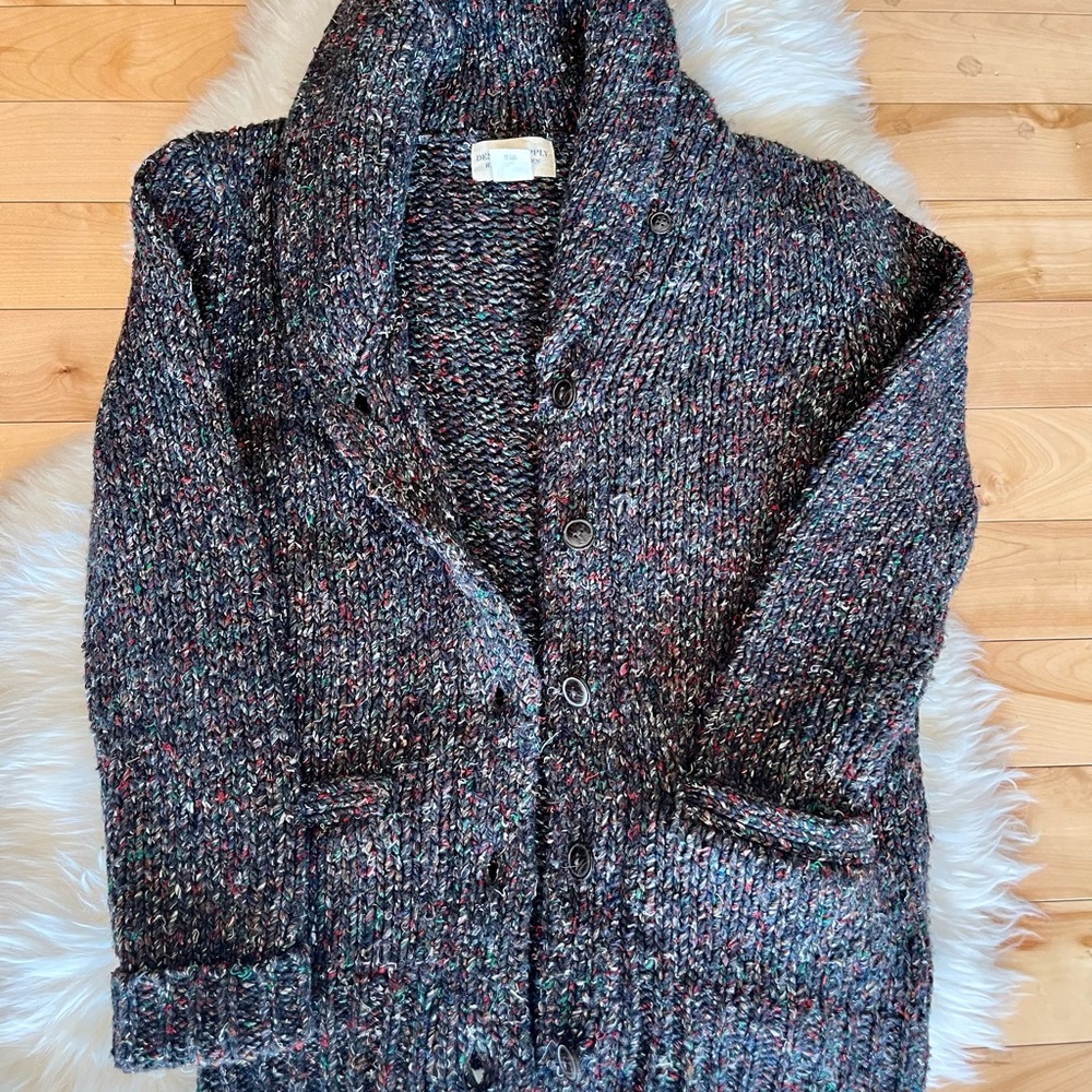Ralph Lauren Denim & Supply vintage 
Wool Silk Cardigan Sweater Shawl Collar